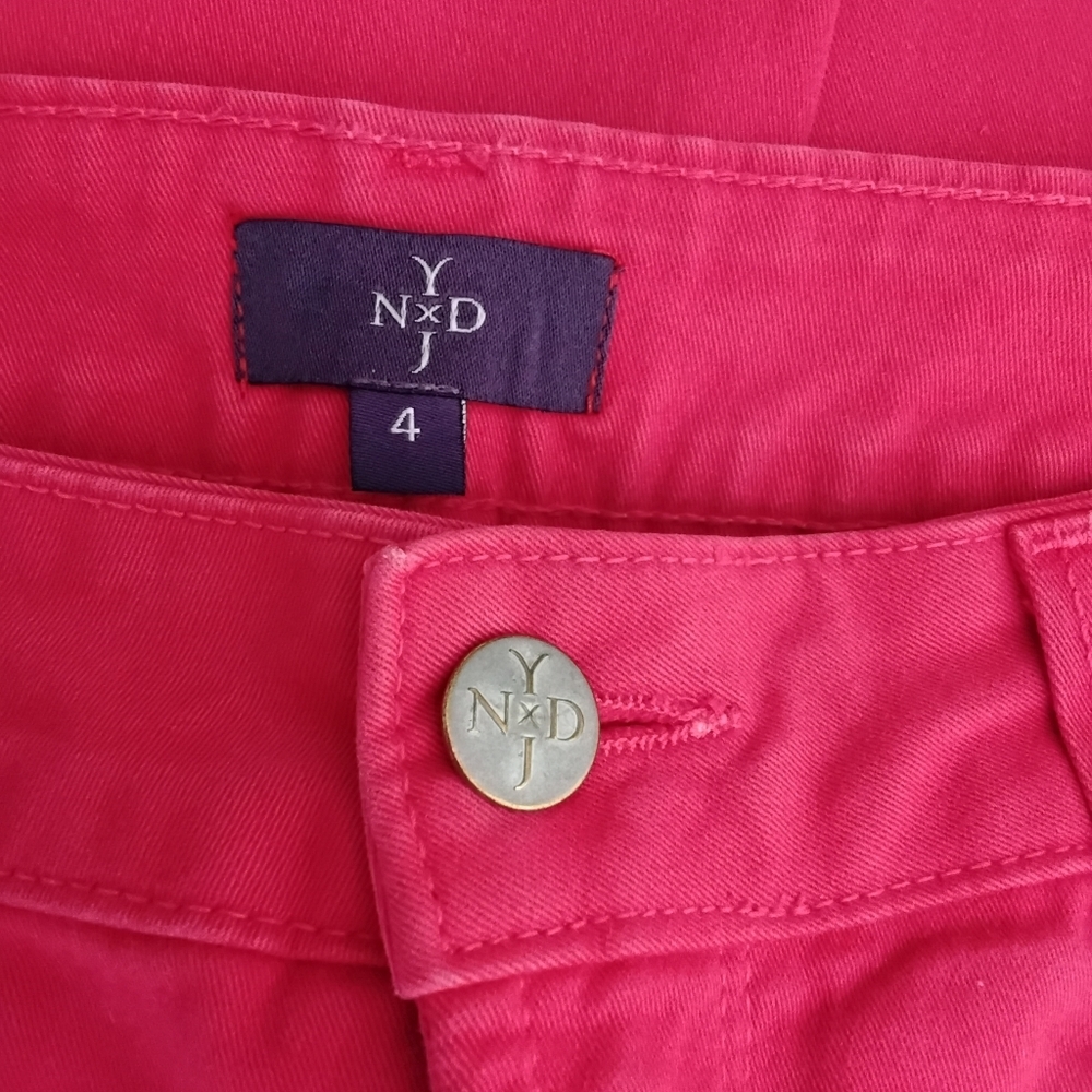 NYDJ Women's 4 Red Straight Leg Stretchy Jean - Picture 5 of 6